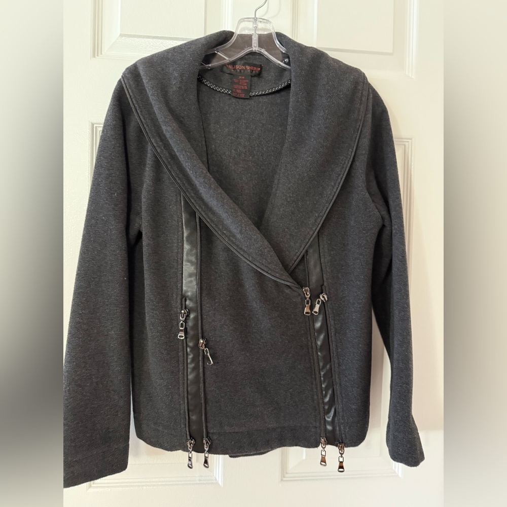 Alison Sheri Stylish Charcoal Women's Wool Jacket